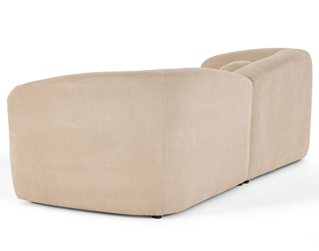 Canapé d'angle gauche 4 places en velours texturé Charles