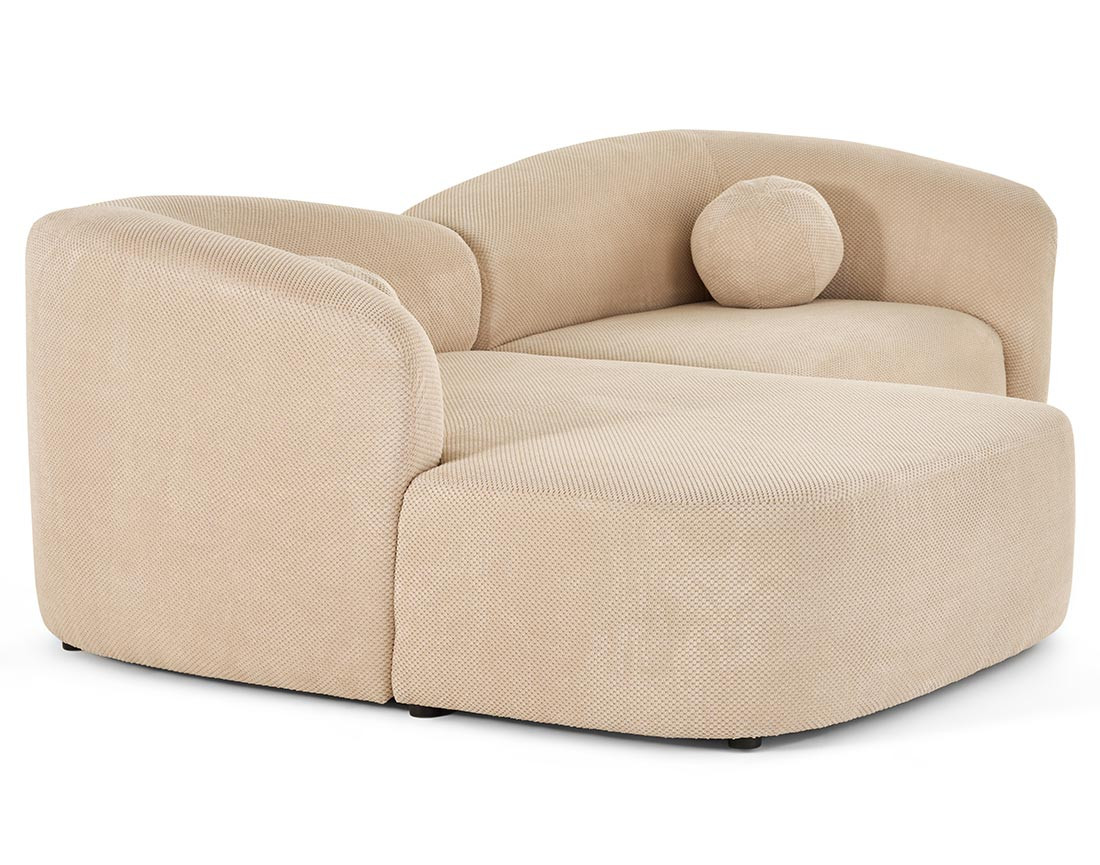 Canapé d'angle gauche 4 places en velours texturé Charles