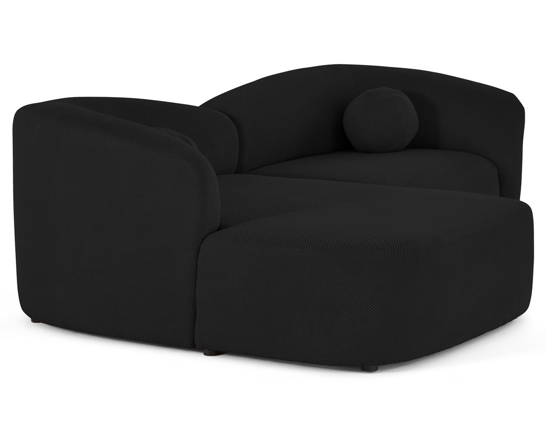 Canapé d'angle gauche 4 places en velours texturé Charles