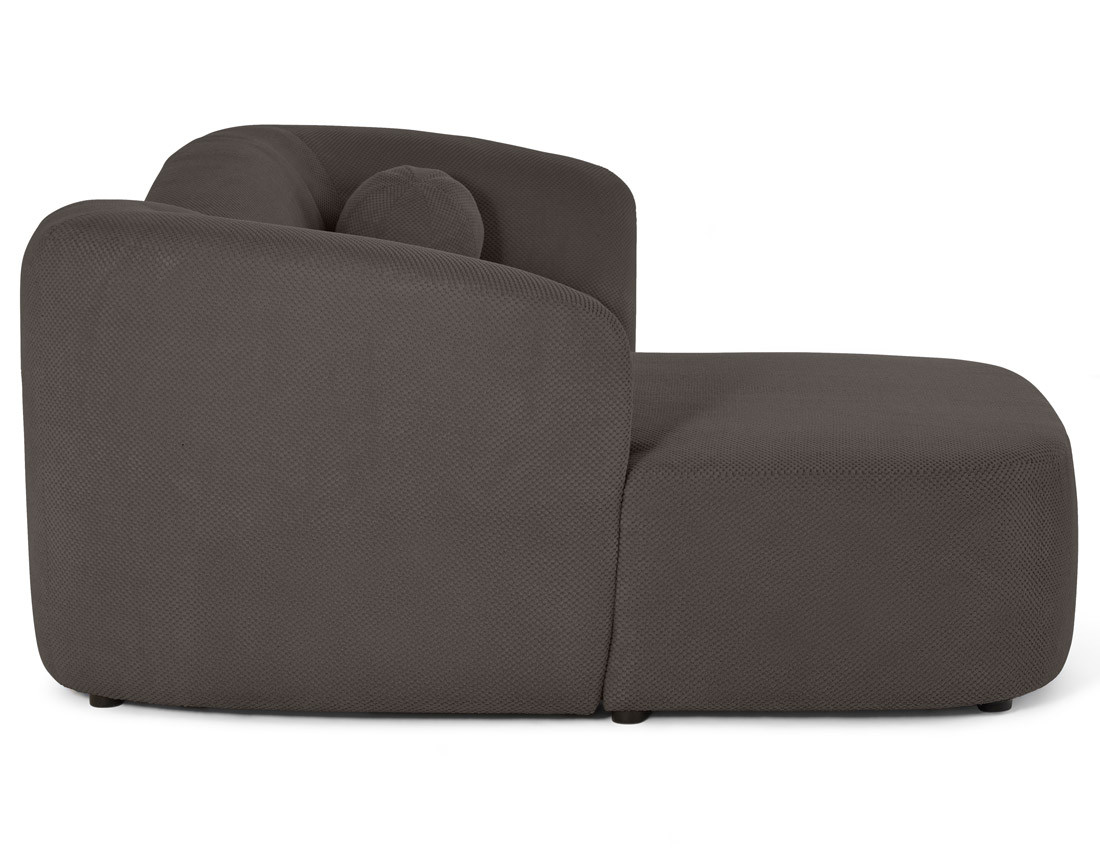 Canapé d'angle gauche 4 places en velours texturé Charles