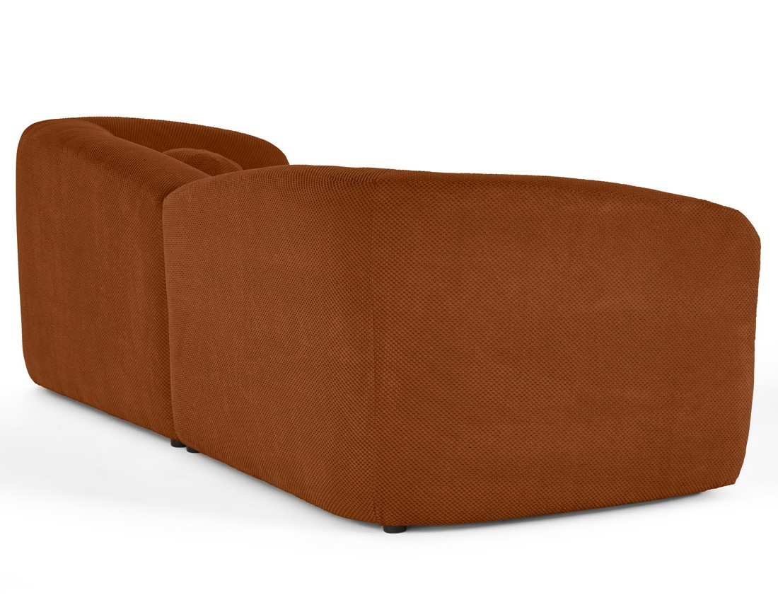 Canapé d'angle droit 4 places en velours texturé Charles