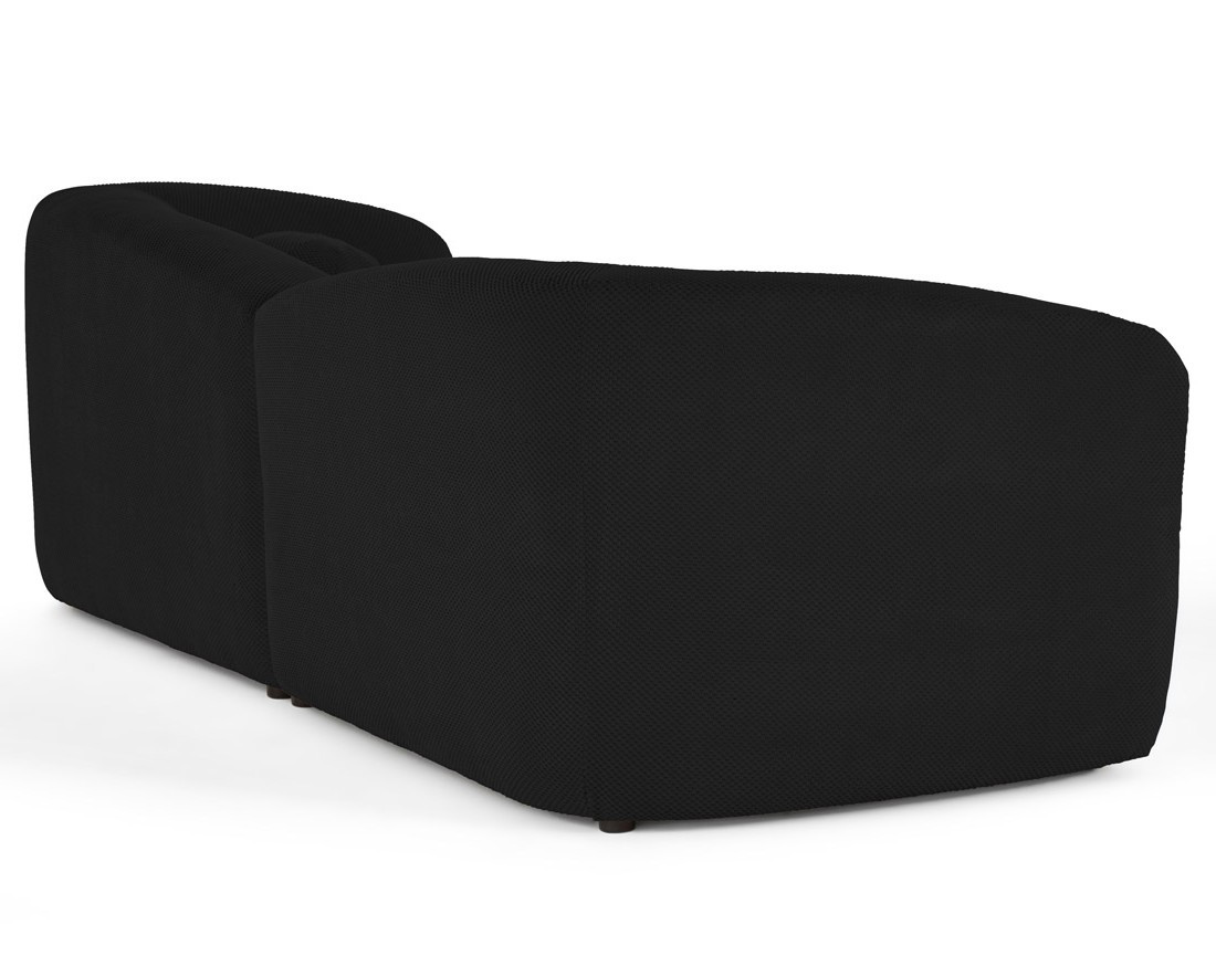 Canapé d'angle droit 4 places en velours texturé Charles