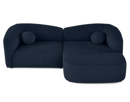 Canapé d'angle droit 4 places en velours texturé Charles