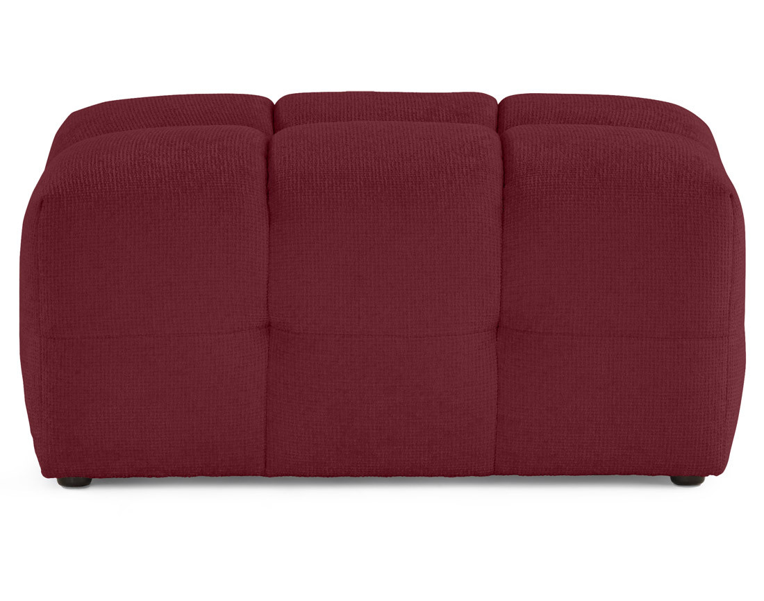 Pouf en tissu texturé Suzano