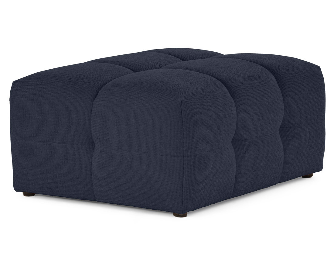 Pouf en tissu texturé Suzano