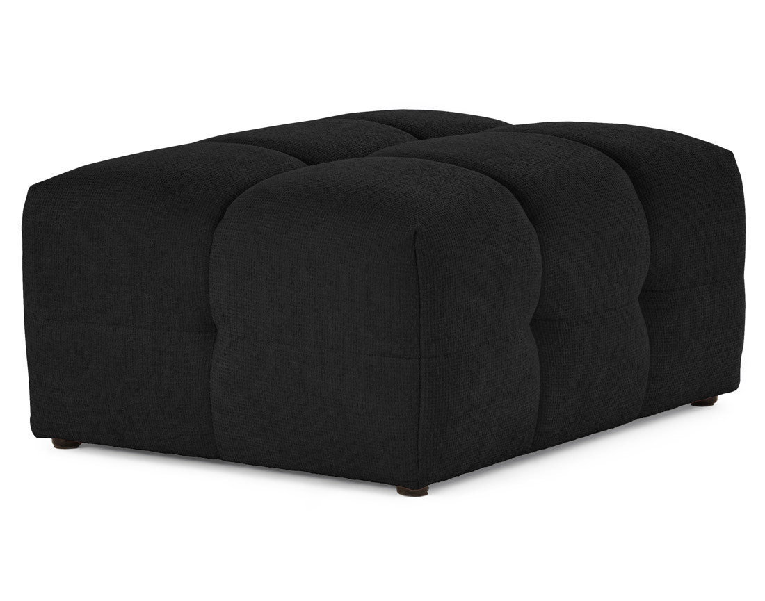 Pouf en tissu texturé Suzano
