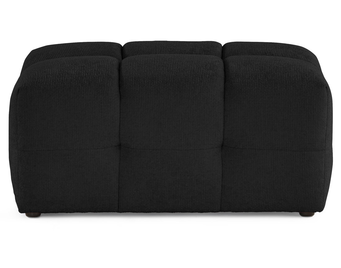 Pouf en tissu texturé Suzano