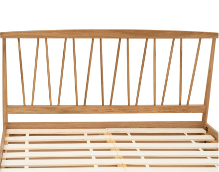 Lit 140x190 cm sommier inclus chêne massif Copenhague