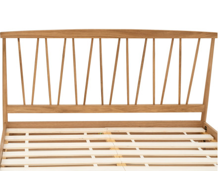 Lit 180x200 cm sommier inclus chêne massif Copenhague