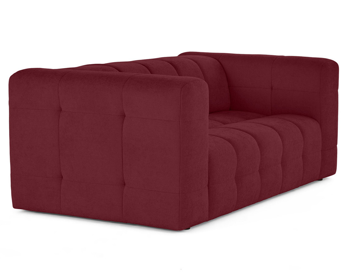 Canapé droit 2 places en tissu texturé Suzano