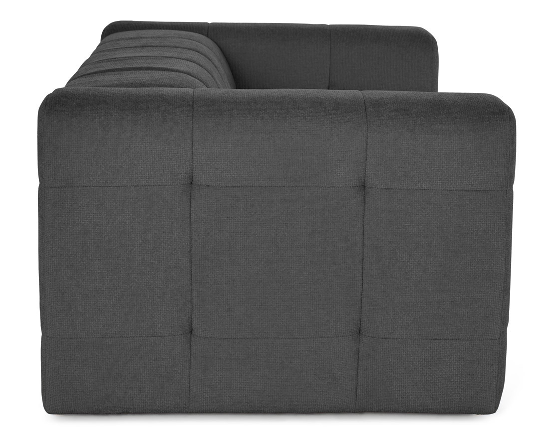 Canapé droit 2 places en tissu texturé Suzano