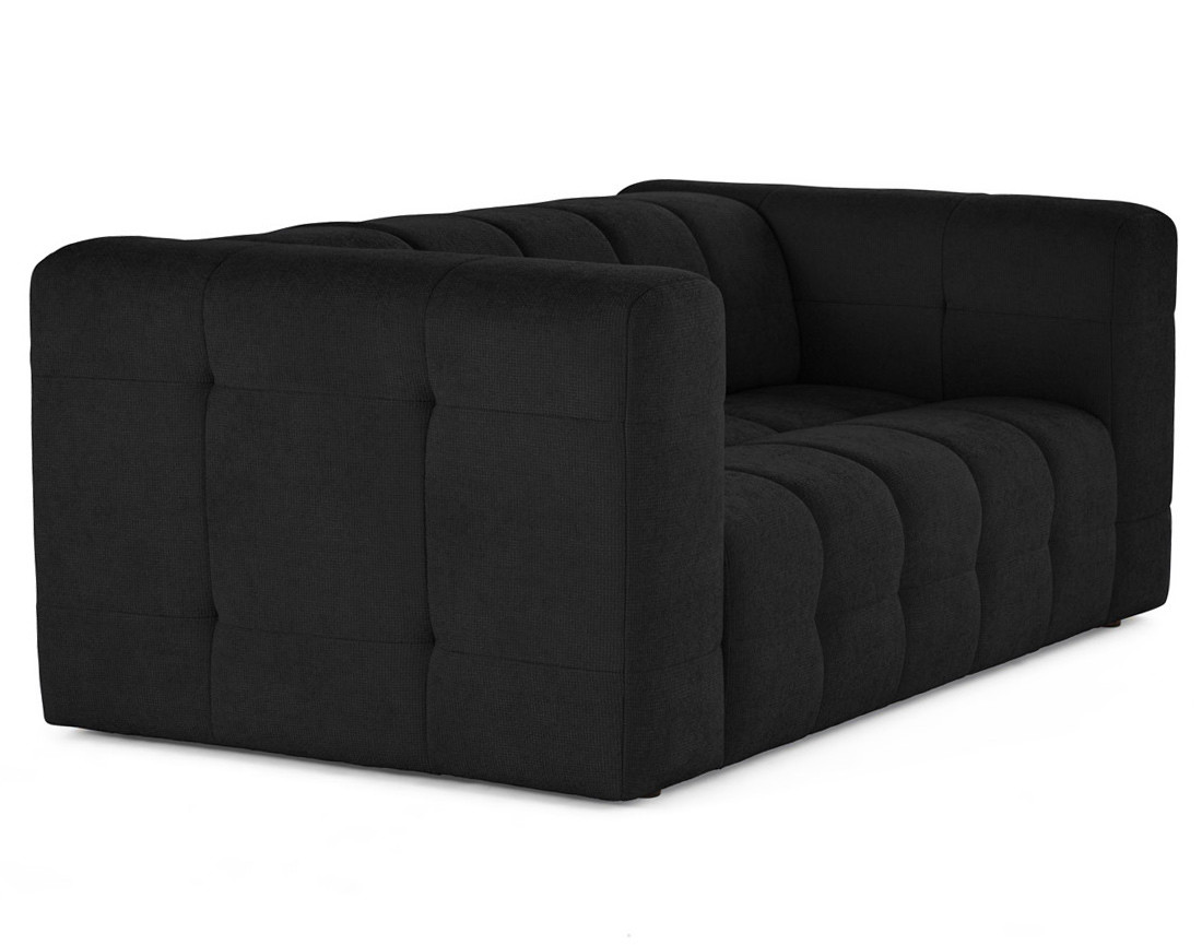 Canapé droit 2 places en tissu texturé Suzano