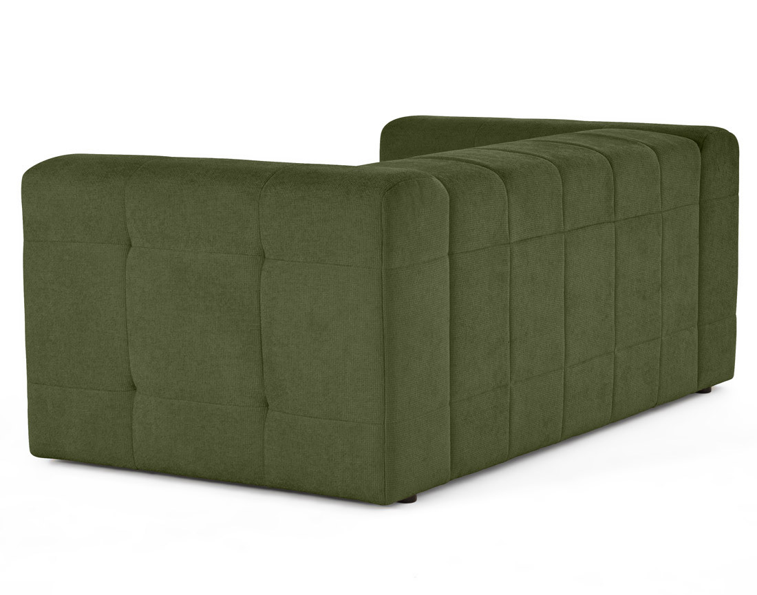 Canapé droit 2 places en tissu texturé Suzano