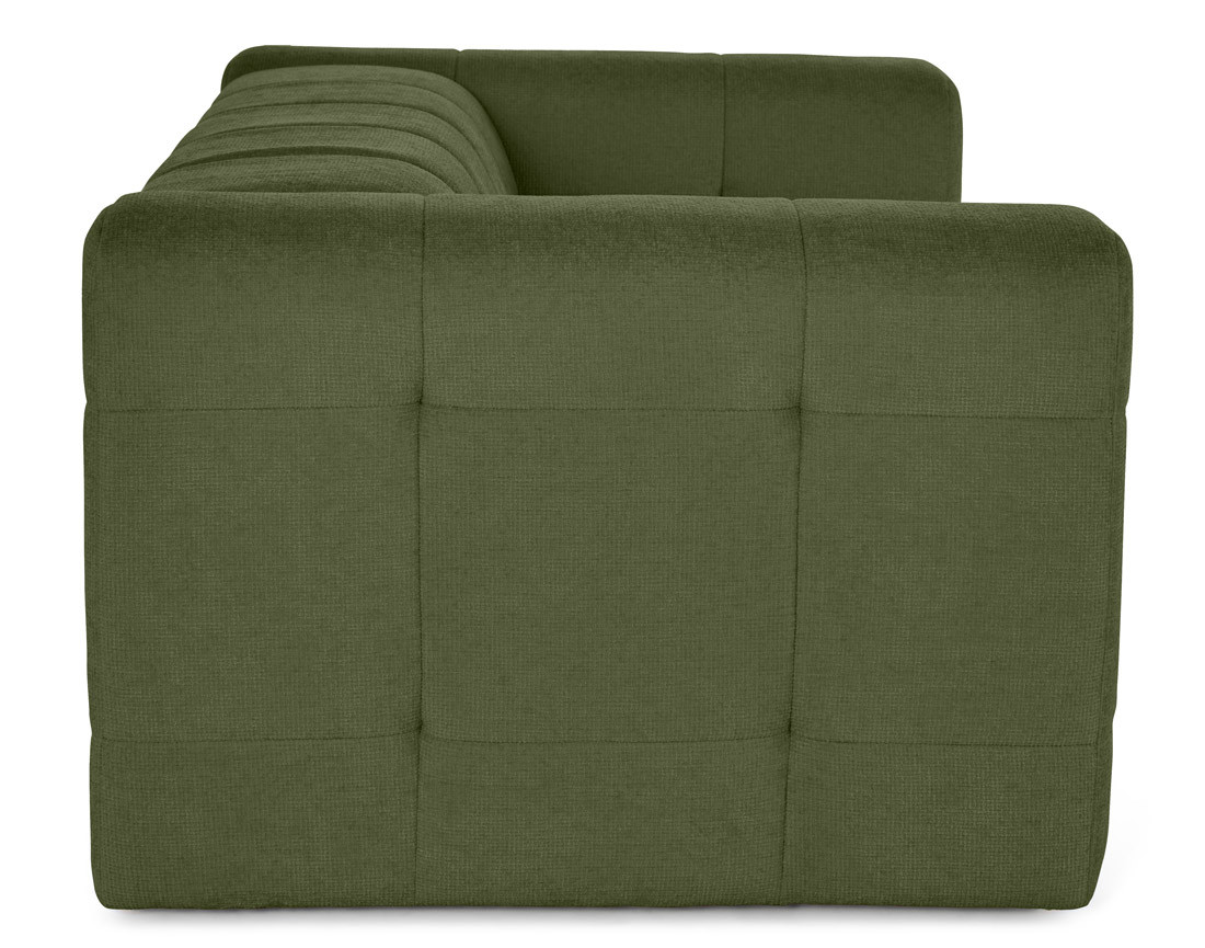 Canapé droit 2 places en tissu texturé Suzano