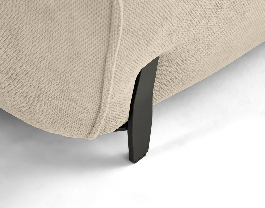 Canapé d'angle droit 4 places convertible avec coffre en tissu Gianni