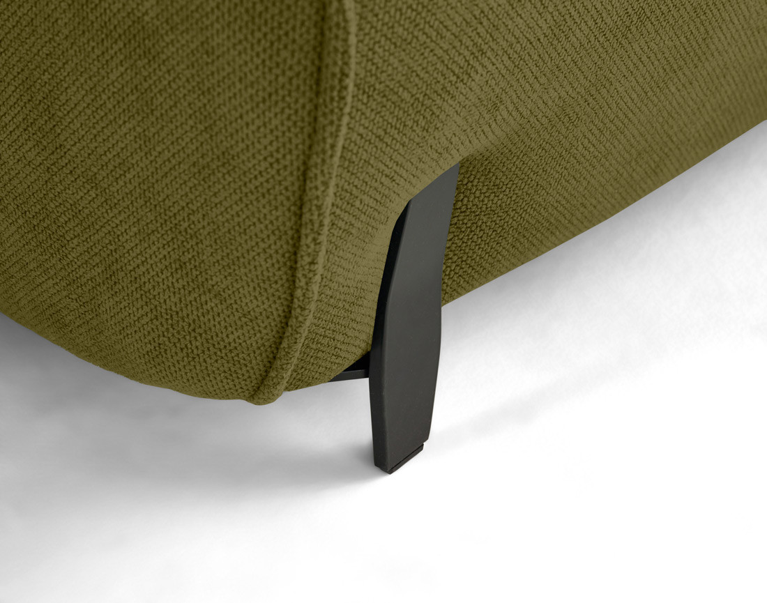 Canapé d'angle droit 4 places convertible avec coffre en tissu Gianni