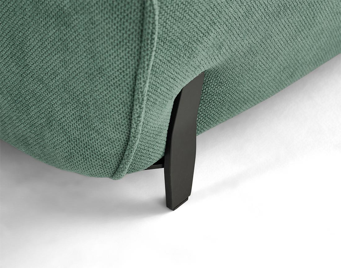 Canapé d'angle droit 4 places convertible avec coffre en tissu Gianni