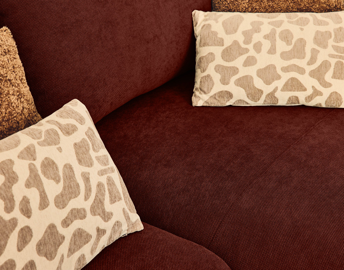 Canapé d'angle droit 4 places convertible avec coffre en tissu Gianni