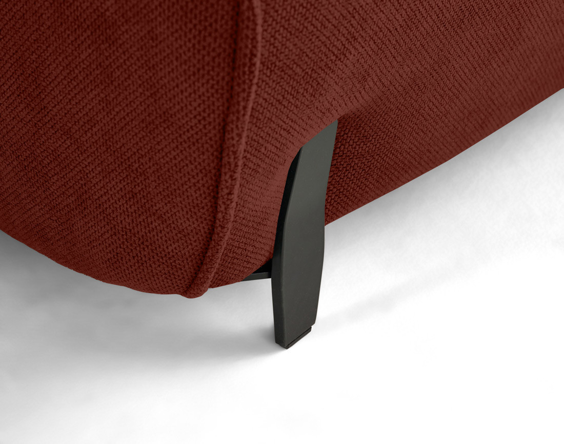 Canapé d'angle droit 4 places convertible avec coffre en tissu Gianni