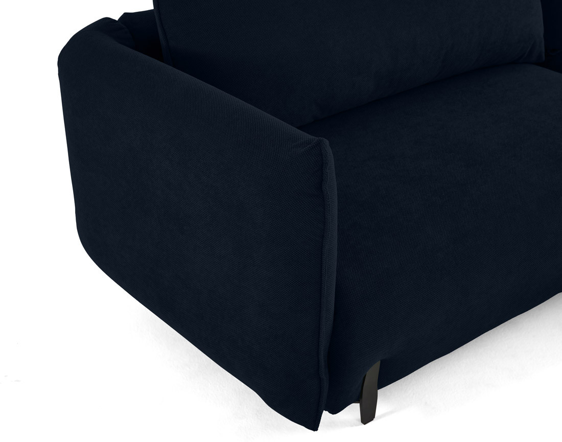 Canapé d'angle droit 4 places convertible avec coffre en tissu Gianni
