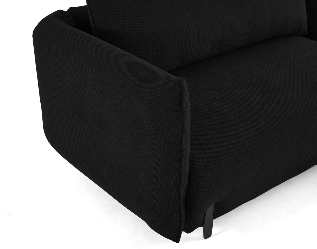 Canapé d'angle droit 4 places convertible avec coffre en tissu Gianni
