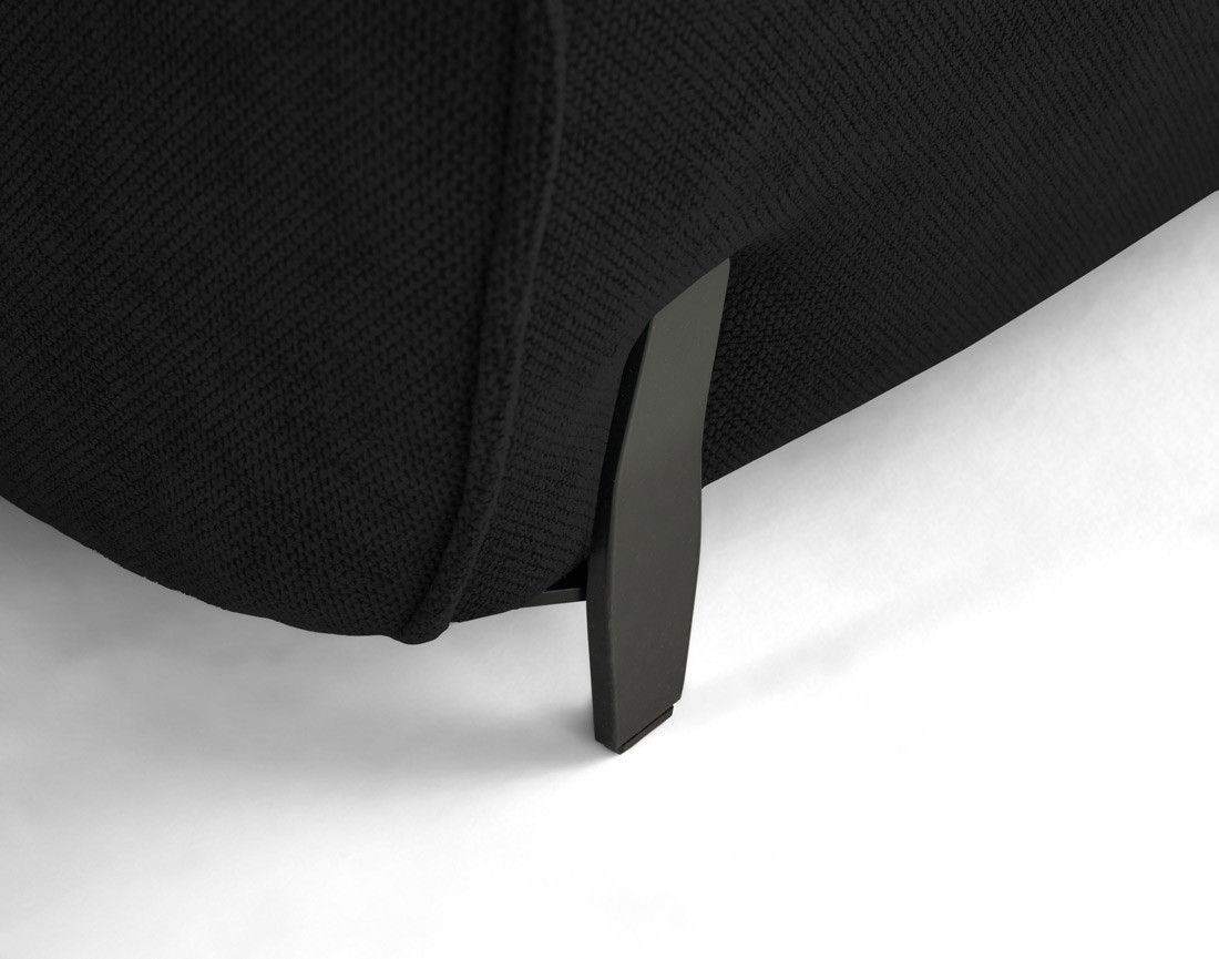 Canapé d'angle droit 4 places convertible avec coffre en tissu Gianni