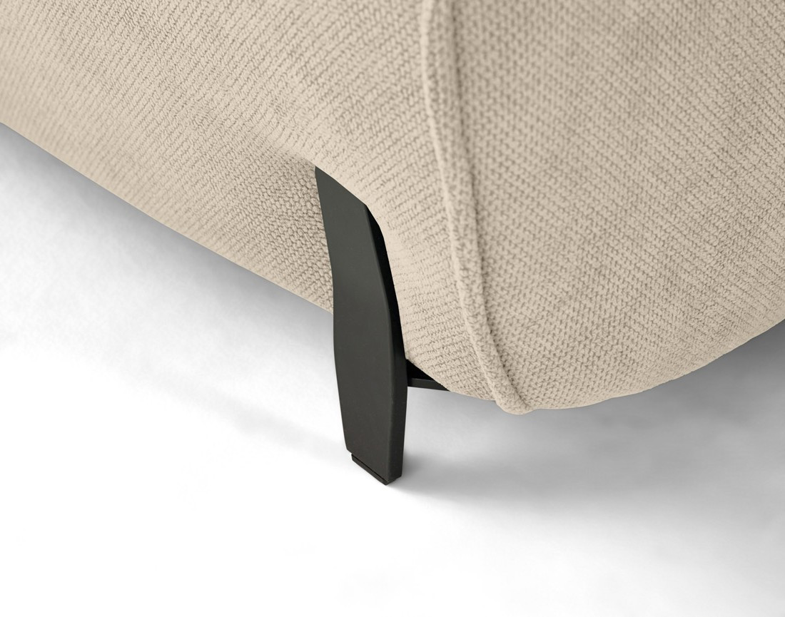 Canapé d'angle gauche 4 places convertible avec coffre en tissu Gianni