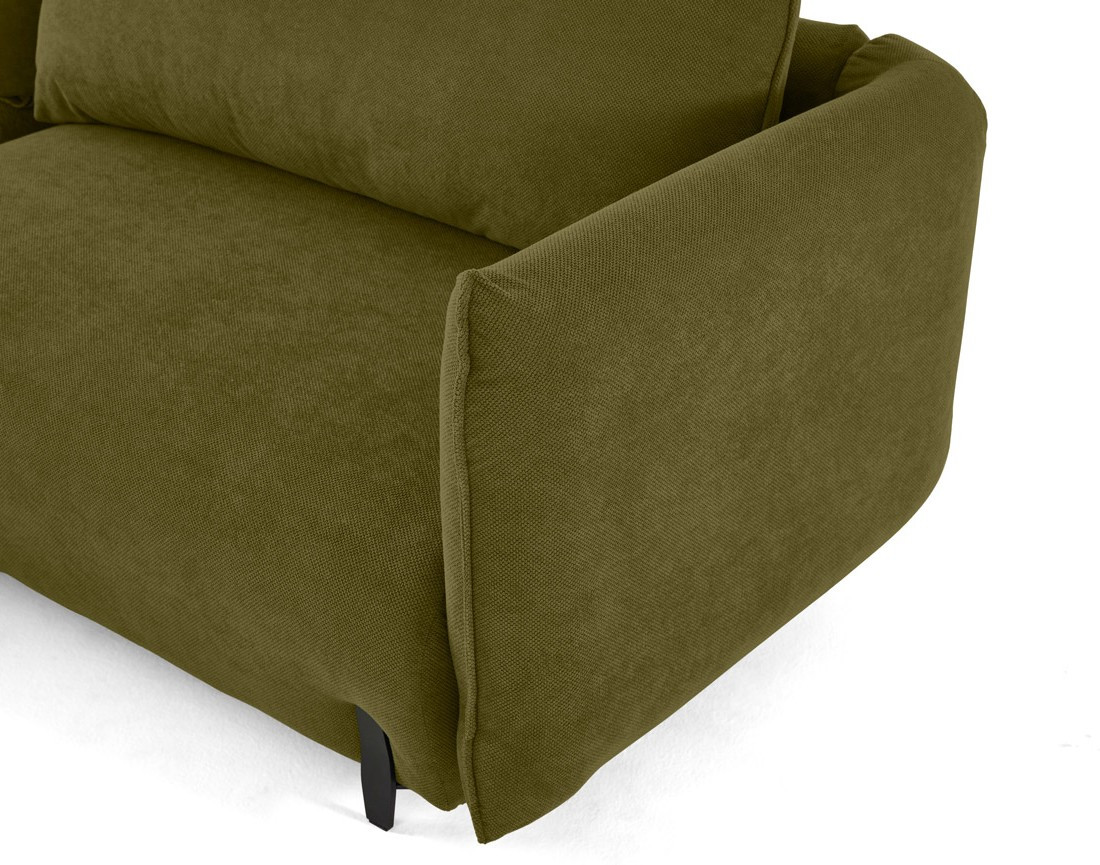 Canapé d'angle gauche 4 places convertible avec coffre en tissu Gianni