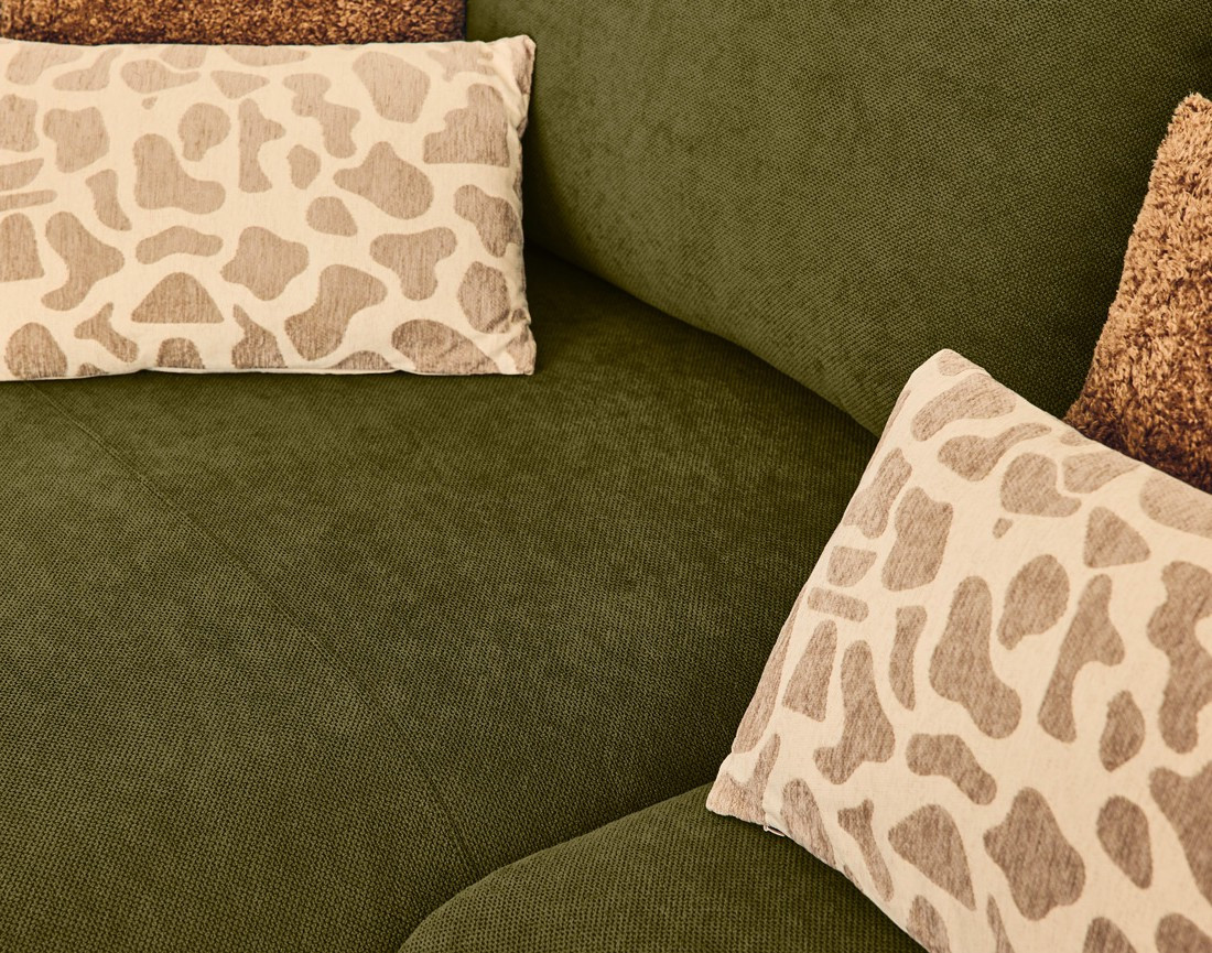 Canapé d'angle gauche 4 places convertible avec coffre en tissu Gianni