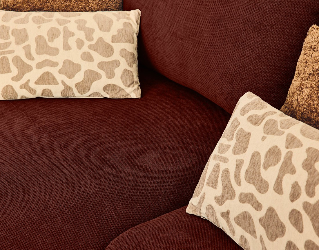 Canapé d'angle gauche 4 places convertible avec coffre en tissu Gianni