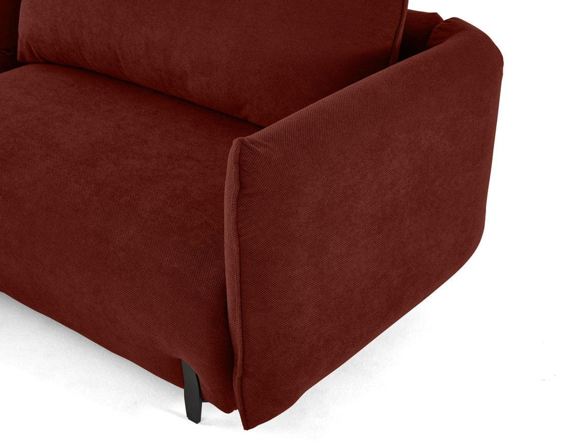 Canapé d'angle gauche 4 places convertible avec coffre en tissu Gianni