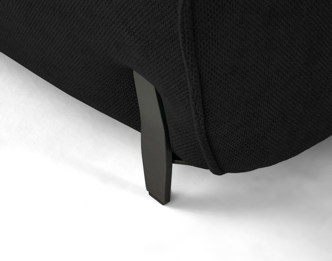 Canapé d'angle gauche 4 places convertible avec coffre en tissu Gianni