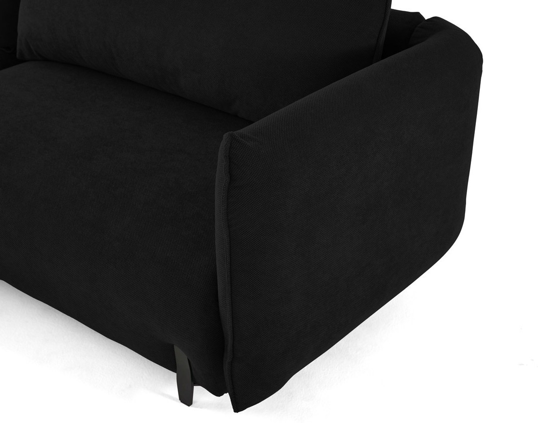 Canapé d'angle gauche 4 places convertible avec coffre en tissu Gianni