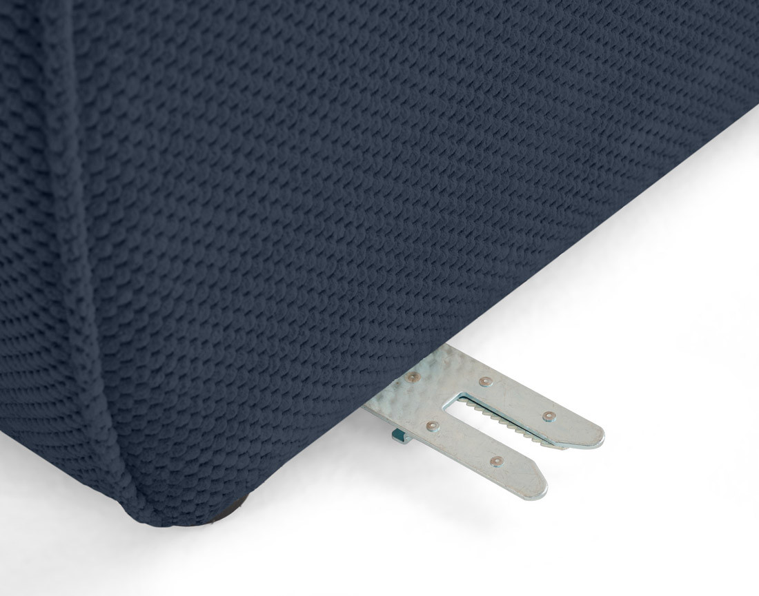 Canapé modulable d'angle réversible 5 places en velours texturé Ellie