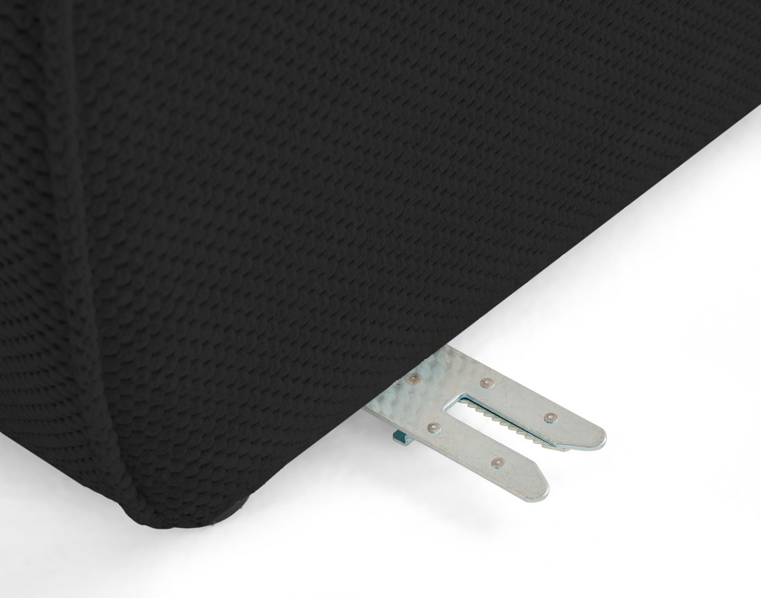 Module d'assise sans accoudoirs en velours texturé Ellie