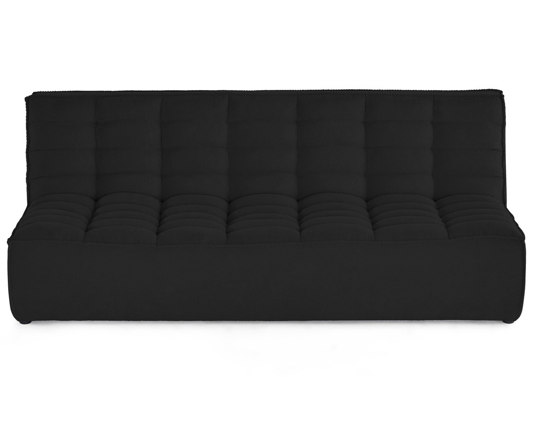 Module d'assise sans accoudoirs 3 places en velours texturé Ellie