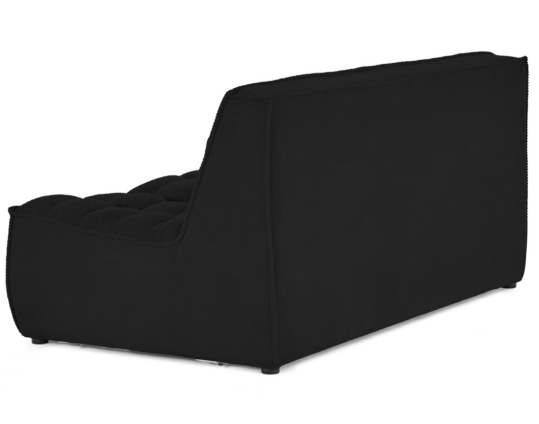 Module d'assise sans accoudoirs 2 places en velours texturé Ellie