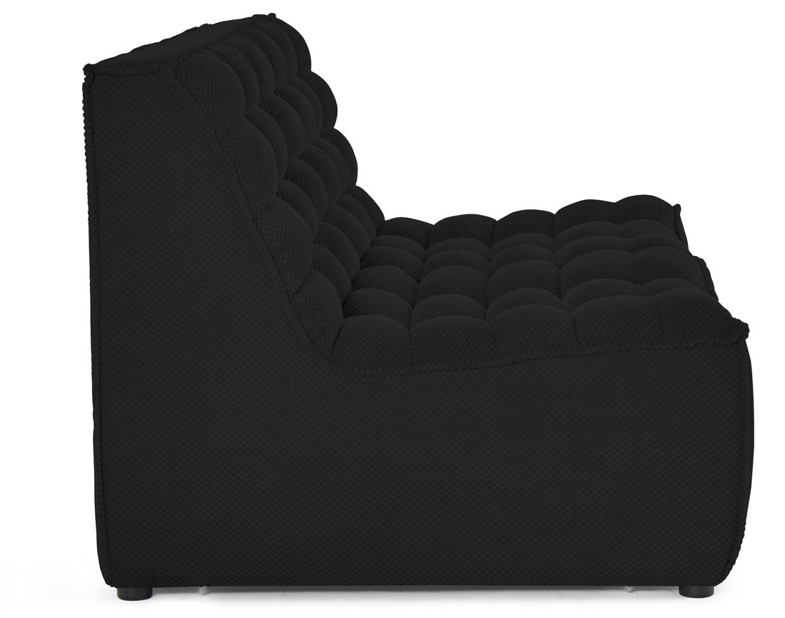 Module d'assise sans accoudoirs 2 places en velours texturé Ellie