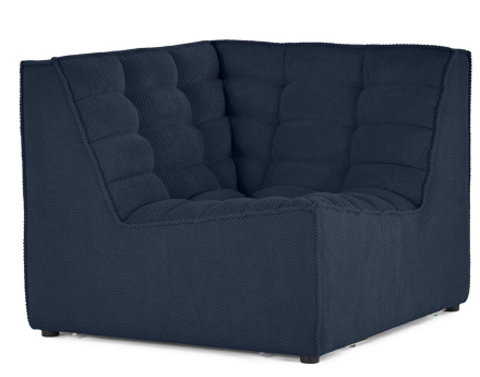 Module d'angle en velours texturé Ellie