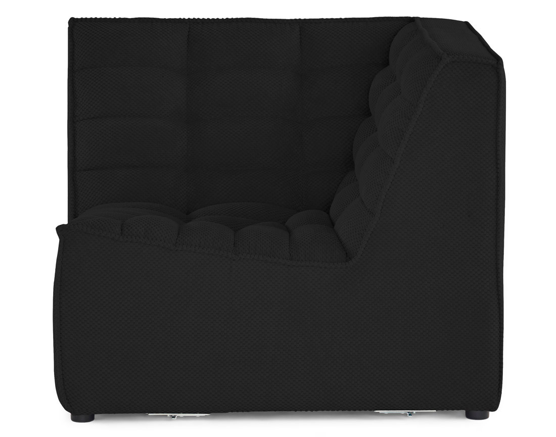 Module d'angle en velours texturé Ellie