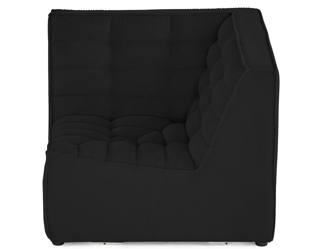 Module d'angle en velours texturé Ellie