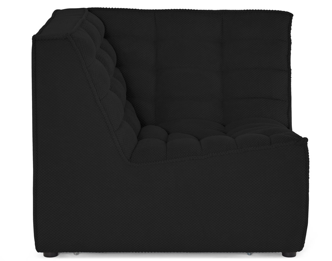 Module d'angle en velours texturé Ellie