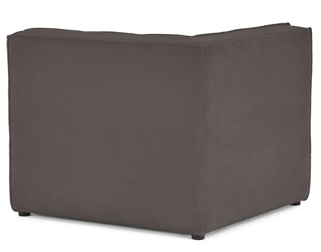 Module d'angle en velours texturé Ellie