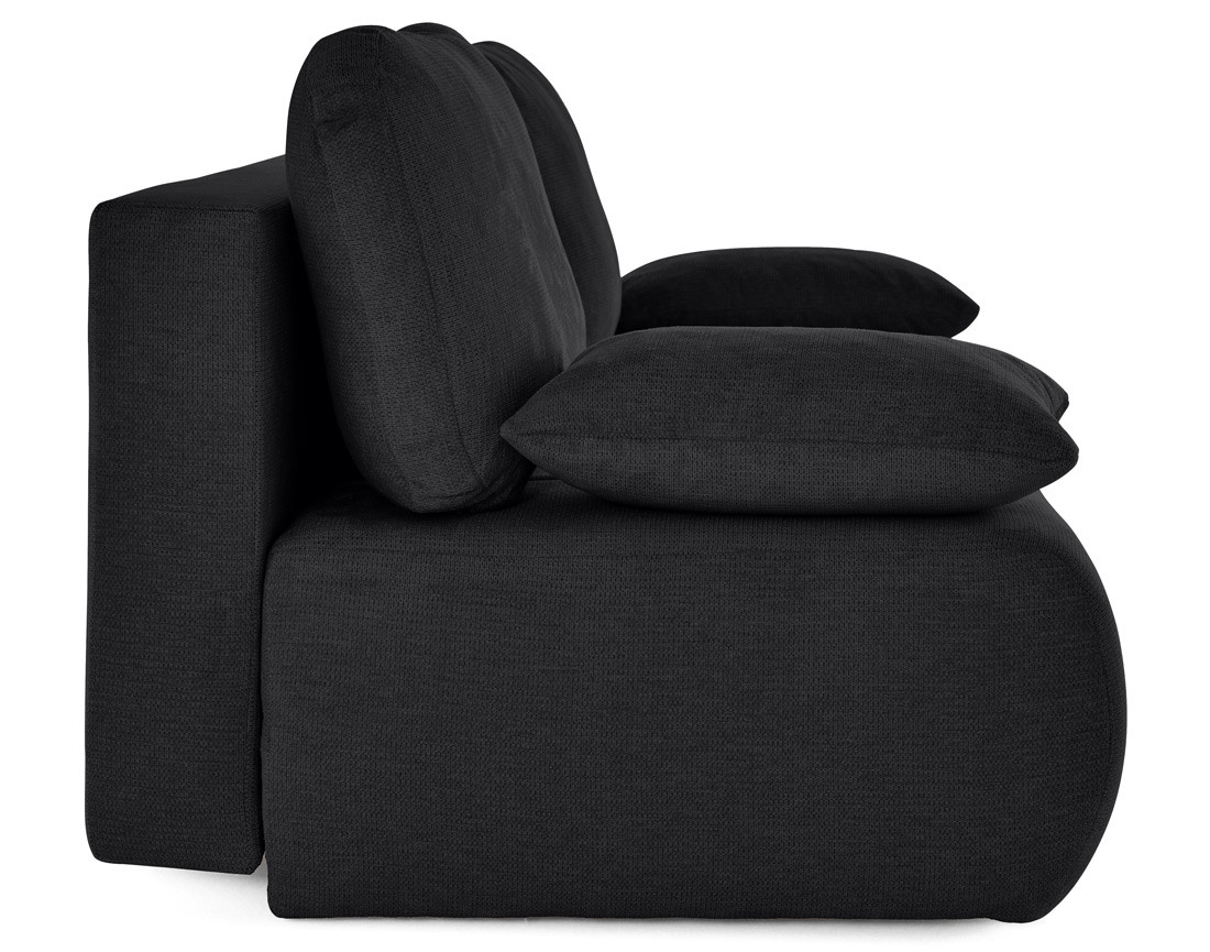 Canapé droit 3 places convertible avec coffre en tissu texturé Harper