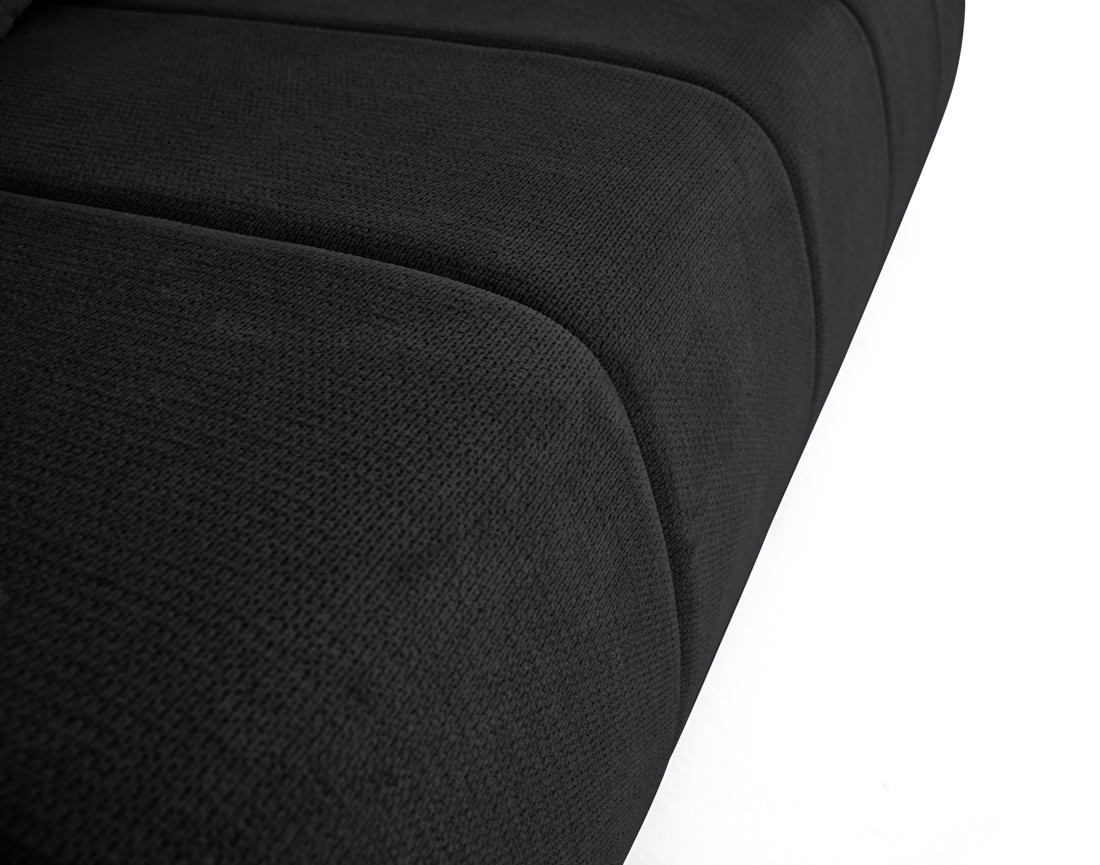 Canapé droit 3 places convertible avec coffre en tissu texturé Harper