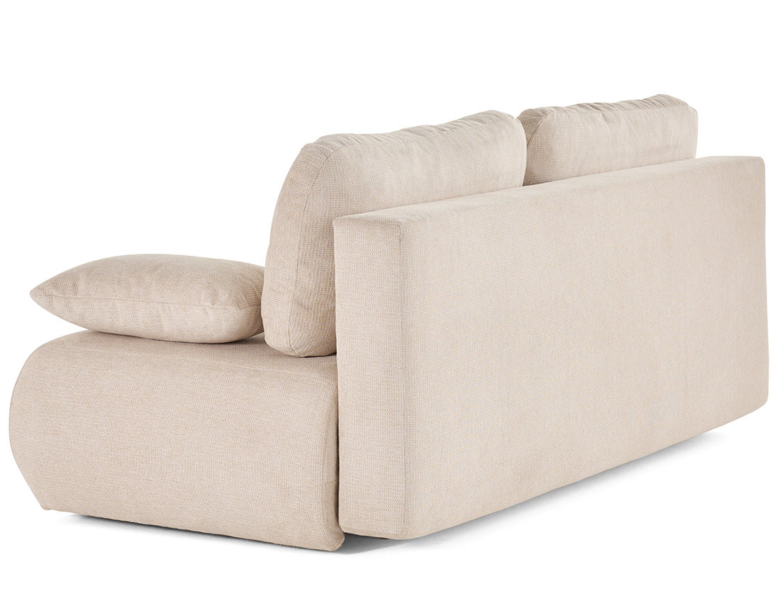 Canapé droit 3 places convertible avec coffre en tissu texturé Harper