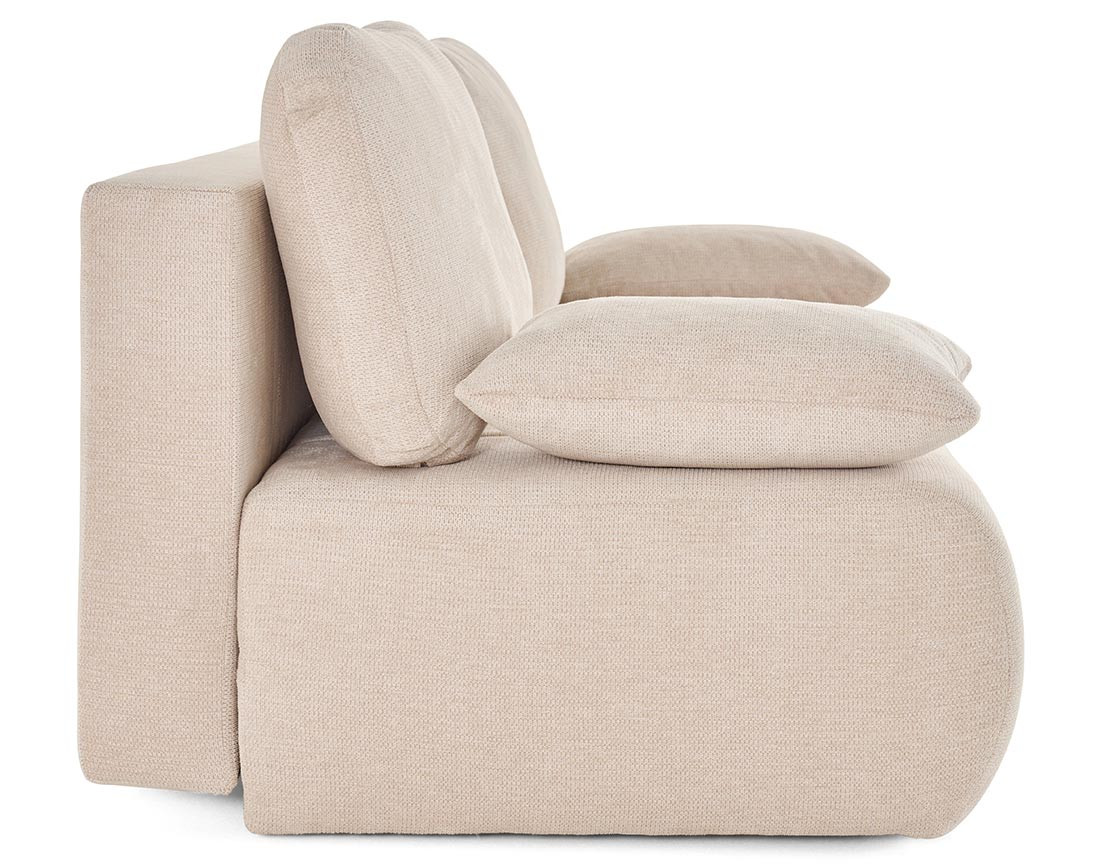 Canapé droit 3 places convertible avec coffre en tissu texturé Harper