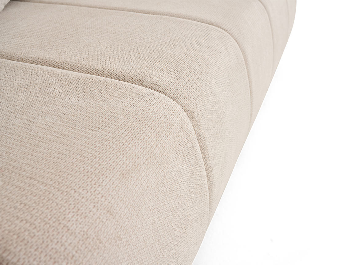 Canapé droit 3 places convertible avec coffre en tissu texturé Harper