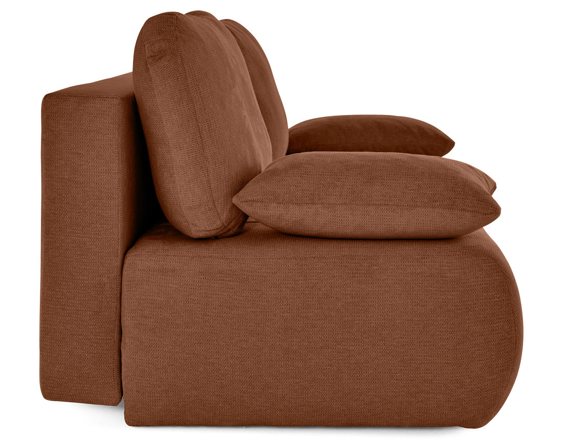 Canapé droit 3 places convertible avec coffre en tissu texturé Harper