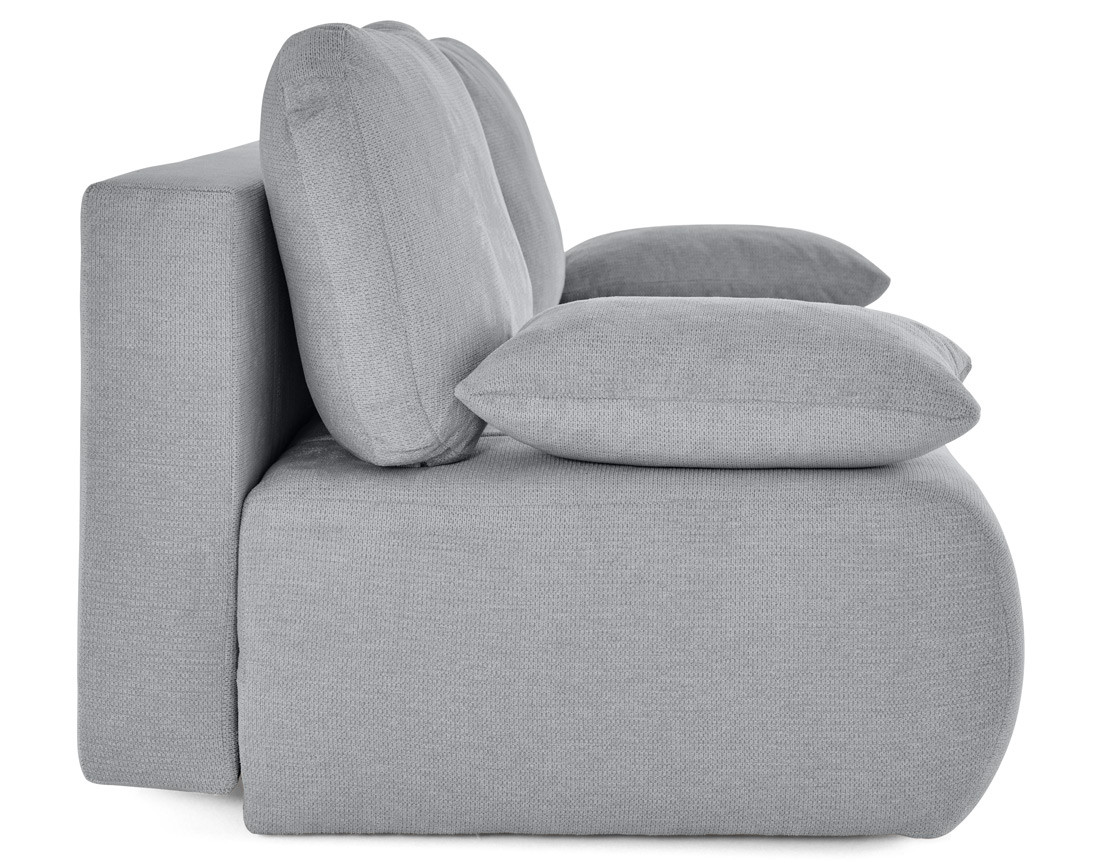 Canapé droit 3 places convertible avec coffre en tissu texturé Harper